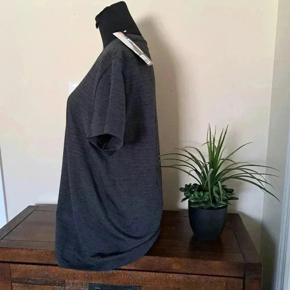 New! Tuff Athletics Active Top XXL Soft Dark Grey Seamless Stretch T-shirt - Picture 5 of 13